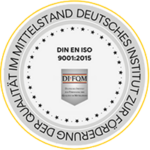 DIFQM Logo DIN EN ISO 9001:2015